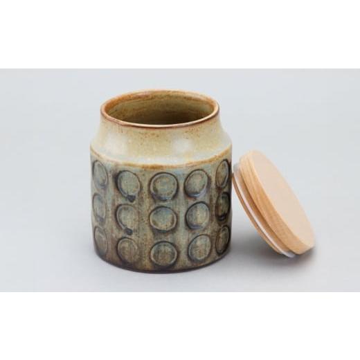 ふるさと納税 食器・グラス 愛知県 瀬戸市  瀬戸焼 窯垣の小径シリーズ キャニスター 小 かしわ窯 ／ 食器 保存容器 蓋付き ギフト ／ 瀬戸市 BBAJ056の画像