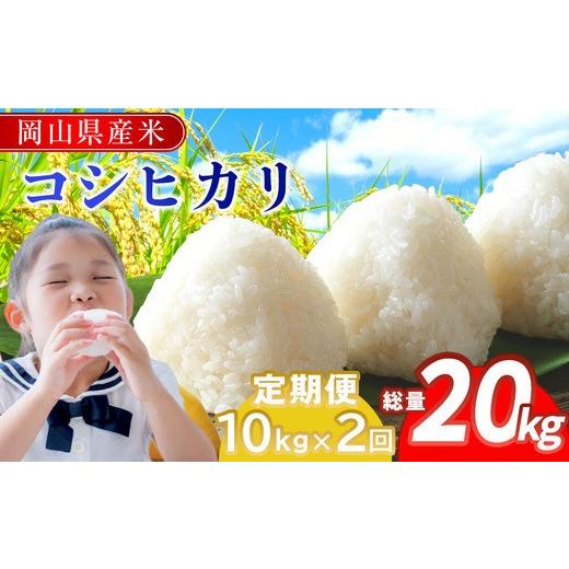 ふるさと納税 米 コシヒカリ 岡山県 早島町 令和7年産 岡山県産米「コシヒカリ」 10kg(5kg×2袋) 2回定期便 計20kg 2026年8月〜9月発送 SS-026-0708_2-23k 定…