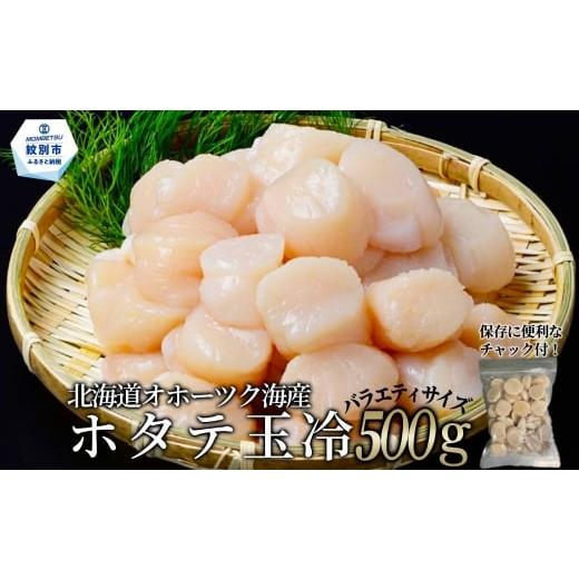 ふるさと納税 魚貝類 ホタテ 北海道 紋別市 12-330 北海道オホーツク海産ホタテ玉冷バラエティサイズ(500g)| 訳あり サイズ不揃い