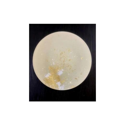 ふるさと納税 陶磁器・漆器・ガラス 和歌山県 海南市 フラットプレート(D) 古代塗り金箔漆白[NF214] 金箔漆白