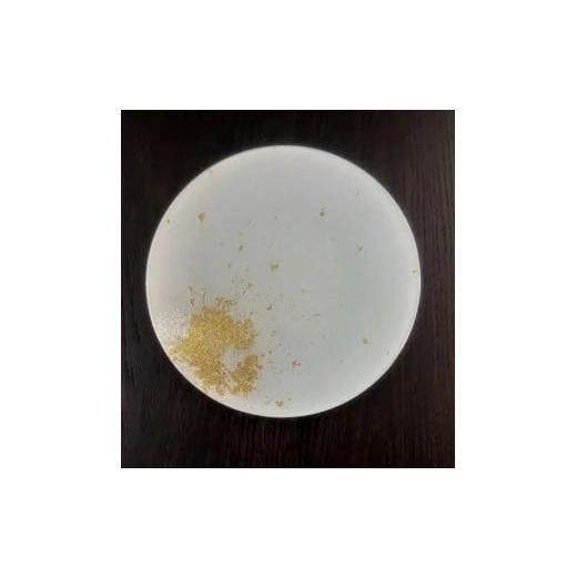 ふるさと納税 陶磁器・漆器・ガラス 和歌山県 海南市 フラットプレート(D) 古代塗り金箔純白[NF215] 金箔純白