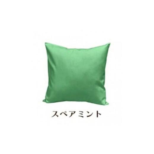 ふるさと納税 雑貨・日用品 インテリア 和歌山県 和歌山市 「染」クッションカバー 50×50cmタイプ スペアミント 国産オックスフォード生地 無地 スペアミント