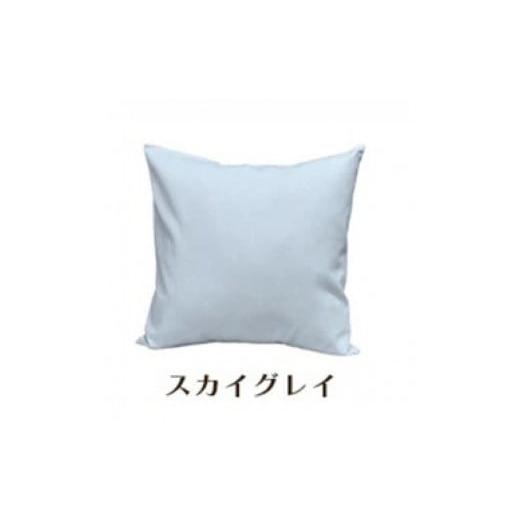 ふるさと納税 雑貨・日用品 インテリア 和歌山県 和歌山市 「染」2枚組クッションカバー 50×50cmタイプ スカイグレイ 国産オックスフォード生地 無地 スカイ…の画像