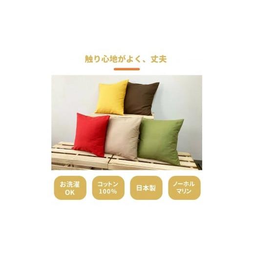 ふるさと納税 雑貨・日用品 インテリア 和歌山県 和歌山市 「染」2枚組クッションカバー 50×50cmタイプ チェリーピンク 国産オックスフォード生地 無地 チェ…の画像