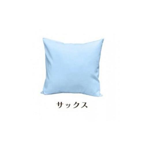 ふるさと納税 雑貨・日用品 インテリア 和歌山県 和歌山市 「染」2枚組クッションカバー 50×50cmタイプ サックス 国産オックスフォード生地 無地 サックス 2…の画像