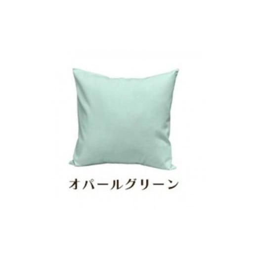 ふるさと納税 雑貨・日用品 インテリア 和歌山県 和歌山市 「染」2枚組クッションカバー 50×50cmタイプ オパールグリーン 国産オックスフォード生地 無地 オ…の画像