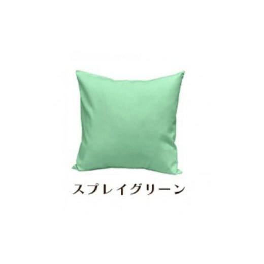ふるさと納税 雑貨・日用品 インテリア 和歌山県 和歌山市 「染」2枚組クッションカバー 50×50cmタイプ スプレイグリーン 国産オックスフォード生地 無地 ス…の画像