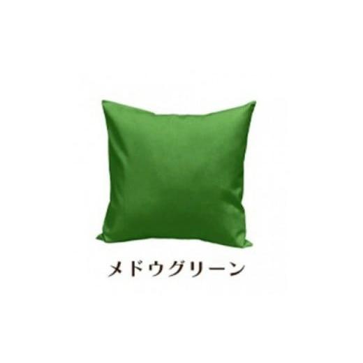 ふるさと納税 雑貨・日用品 インテリア 和歌山県 和歌山市 「染」2枚組クッションカバー 50×50cmタイプ メドウグリーン 国産オックスフォード生地 無地 メド…の画像