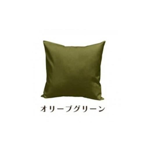 ふるさと納税 雑貨・日用品 インテリア 和歌山県 和歌山市 「染」2枚組クッションカバー 50×50cmタイプ オリーブグリーン 国産オックスフォード生地 無地 オ…の画像