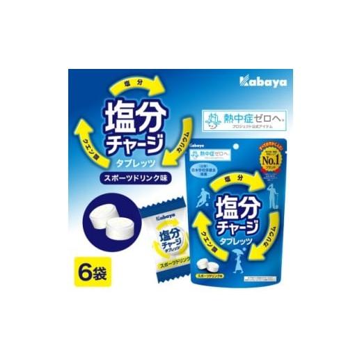ふるさと納税 菓子 茨城県 常陸大宮市 カバヤ 塩分 チャージ タブレッツ 6袋 スポーツ ドリンク 味 カバヤ食品 ラムネ 熱中症対策 塩分補給 夏バテ防止 飴 あ…