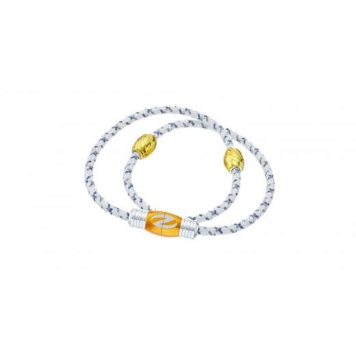 ふるさと納税 雑貨・日用品 神奈川県 横浜市 Lサイズ ザオラル・リカバリーネックレス WH/GD|横浜市 Lサイズ 健康アクセサリー 血行促進 回復力向上 パフ…