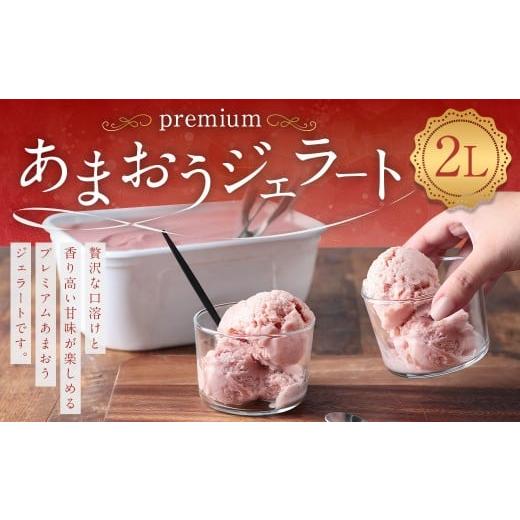 ふるさと納税 アイス・ヨーグルト ジェラート 福岡県 柳川市 premium あまおう ジェラート 2L アイス デザート 苺 いちご イチゴ ストロベリー 冷凍