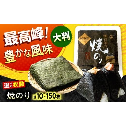 ふるさと納税 魚貝類 のり 広島県 福山市 海苔 田島海苔師の焼のり 新海苔PREMIUM(大判10枚) 広島県福山市/マルコ水産有限会社 全形 国産 焼き海苔 焼海苔…