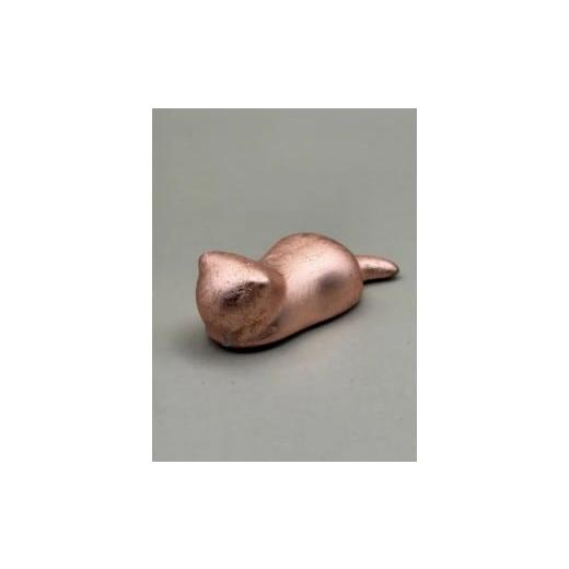 ふるさと納税 陶磁器・漆器・ガラス 和歌山県 高野町 箸置き 猫 箔貼り銅[NF236] 箔貼り銅