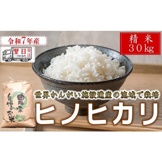 ふるさと納税 米 ヒノヒカリ 兵庫県 福崎町 精米 最短 翌日発送 令和7年産 ヒノヒカリ 八千種米 お米 30kg ごはん 兵庫県産 世界かんがい施設遺産登録『西光…