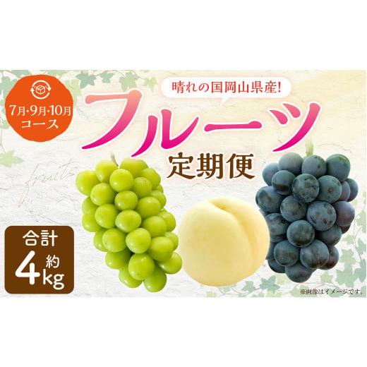 ふるさと納税 もも 岡山県 奈義町 3回定期便 岡山県産 フルーツ定期便コース (白桃・ニューピオーネ・晴王) 計約4kg 2026年7月上旬発送開始 白桃 桃 もも …