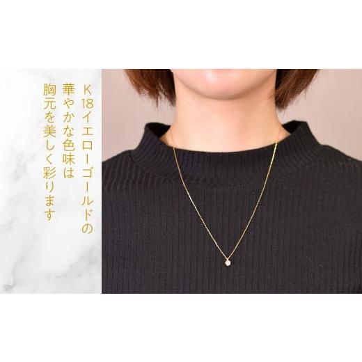 ふるさと納税 アクセサリー ネックレス 山梨県 笛吹市 K18イエローゴールド　六本爪　ネックレス　0.3 管理番号208330 218-260-k-3 K18イエローゴールド／ダイ…