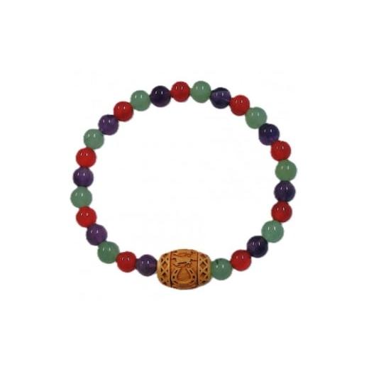 ふるさと納税 アクセサリー 大阪府 和泉市 万事が馬九(うまく)行く九頭の馬3色柘植(つげ)ブレスレット 1697657