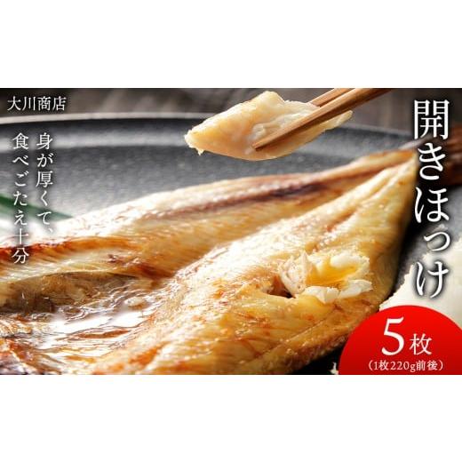 ふるさと納税 干物 ホッケ 北海道 積丹町 開きほっけ5枚セット 大川商店