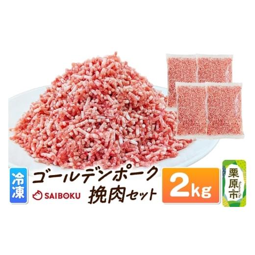 ふるさと納税 豚肉 宮城県 栗原市 肉 豚 冷凍 ゴールデンポーク 挽肉 2kg セット 257016R