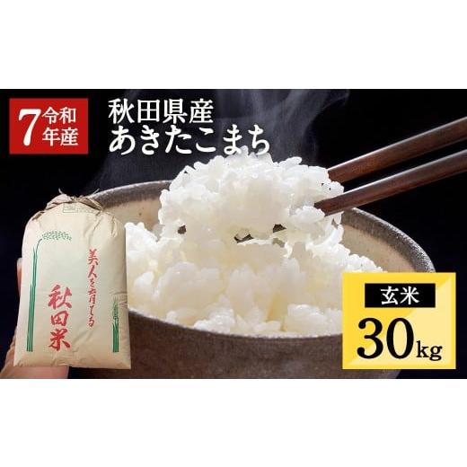 ふるさと納税 玄米 秋田県 湯沢市 令和7年産 秋田県湯沢市産 あきたこまち 玄米 30kg ふるさと納税 秋田 米 あきたこまち お米 三関ファーム