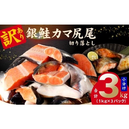 ふるさと納税 魚貝類 鮭 大阪府 泉佐野市 訳あり 規格外 銀鮭 切り落とし 3kg カマ 尻尾 小分け 1kg×3P 海鮮 魚介 鮭 さけ しゃけ 部位不揃い 圧倒的企業努…