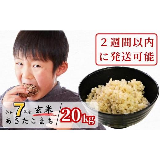 ふるさと納税 米 あきたこまち 岡山県 西粟倉村 令和7年産 あわくら源流米 あきたこまち 玄米 20kg|西粟倉村産・昼夜寒暖差が育む甘み|ふるさと納税 K-bh-A…