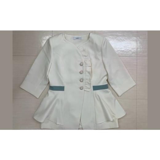 ふるさと納税 ファッション 東京都 渋谷区 COEL×JapanHerbalEstheticAssociationコラボ・シャンパンホワイトカラー・おしゃれ着エステ用ユニフォーム・フリル…