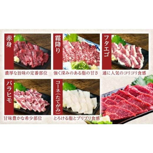 ふるさと納税 馬肉 熊本県 合志市  全12回定期便 馬刺し 5種 盛り合わせセット 5人前 約250g 熊本直送 株式会社Foody’s AYAT034の画像