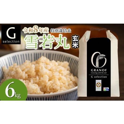 ふるさと納税 米 山形県 鶴岡市 令和8年産先行予約 特別栽培米 Gセレクション 雪若丸 6kg(6kg×1袋) 玄米 山形県鶴岡市産 株式会社グラノフ 玄米