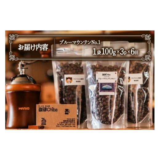 ふるさと納税 コーヒー コーヒー豆 福岡県 筑紫野市  6回定期便 コーヒー豆 ブルーマウンテン 100g 3パック 珈琲Chiba 福岡県 筑紫野市 21761421 コーヒー 珈…の画像