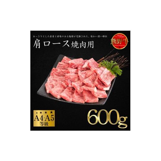ふるさと納税 牛肉 ロース 和歌山県 美浜町 熊野牛 肩ロース 焼肉用 約600g
