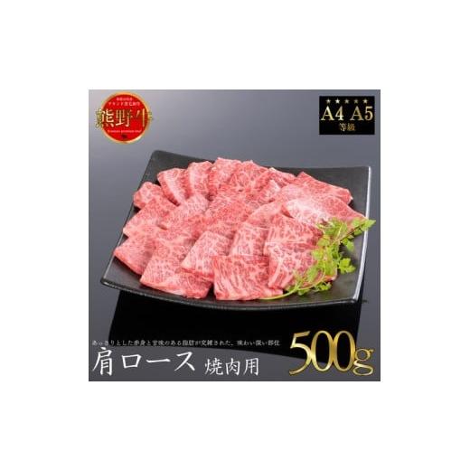 ふるさと納税 牛肉 ロース 和歌山県 美浜町 熊野牛 肩ロース 焼肉用 約500g