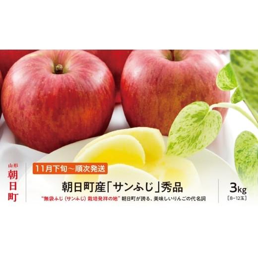 ふるさと納税 りんご 山形県 朝日町 先行予約 サンふじ りんご 秀品 約 3kg 8〜12玉 2026年11月下旬から12月下旬発送 山形県 朝日町産 山形県産 果物 フルー…