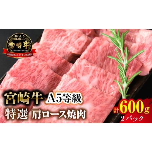 ふるさと納税 牛肉 ロース 宮崎県 国富町 新鮮チルド 宮崎牛特選 肩ロース焼肉 合計600g(2パック) 合計600g(2パック)