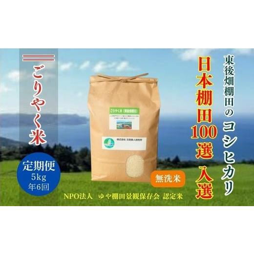 ふるさと納税 米 コシヒカリ 山口県 長門市 令和7年度産 ごりやく米 東後畑棚田こしひかり 無洗米 5kg 定期便 年6回 毎月配送 棚田米 長門市 コシヒカリ こし…