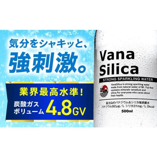 ふるさと納税 水・ミネラルウォーター 500mL〜999mL 大阪府 高槻市  全3回定期便 VanaSilica（バナシリカ） 富士山のバナジウム＆シリカ 強炭酸水 500ml 24本 …の画像
