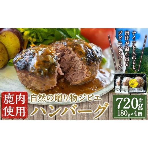ふるさと納税 肉 ハンバーグ 福岡県 うきは市 ジビエ 肉汁溢れるジビエ肉ハンバーグ 180g×4個 ハンバーグ ジビエハンバーグ ジビエ肉 冷凍 鹿肉 鹿 お肉 ニ…