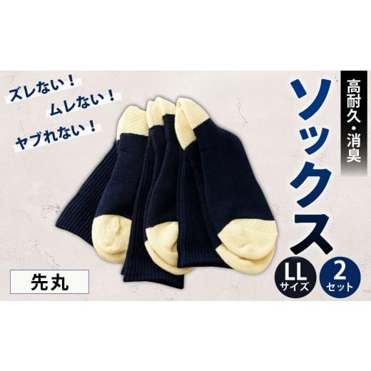 ふるさと納税 小物 高知県 香美市 ソックス(先丸) LLサイズ 2セット 靴下 くつした 高知県 香美市