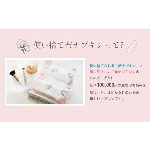 ふるさと納税 雑貨・日用品 宮城県 白石市  定期便：9回 使い捨て布ナプキン FREENA フリーナ 18cm （テープ付）レギュラーサイズ 12枚入 | ナプキン 布ナプキ…の画像