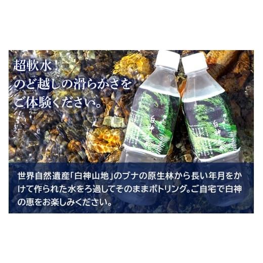 ふるさと納税 水・ミネラルウォーター 秋田県 藤里町  記念ラベル 超軟水 白神山水 500ml×48本 ペットボトル 天然水の画像