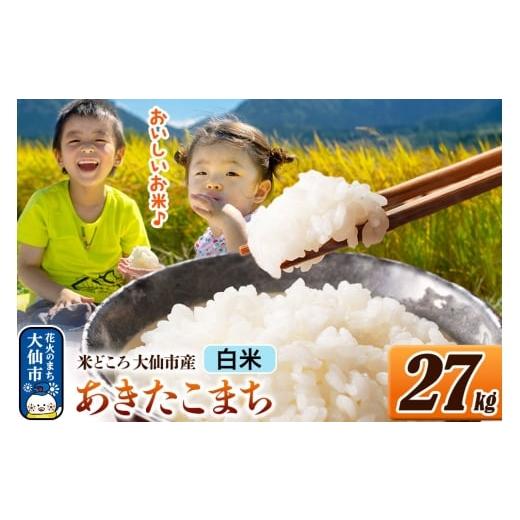 ふるさと納税 米 秋田県 大仙市 米 あきたこまち 白米 令和7年産 米どころ秋田県大仙市産 27kg(27kg×1袋)