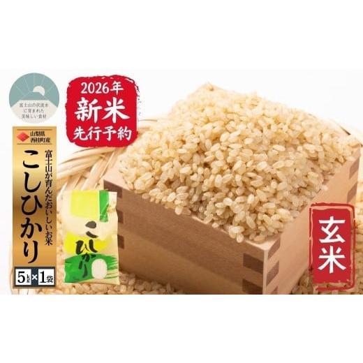 ふるさと納税 玄米 山梨県 西桂町 2026年発送分先行予約 山梨県西桂町産コシヒカリ 玄米 国産 こしひかり 5キロ 2026年秋頃より順次発送予定 n0671-05_gou コ…