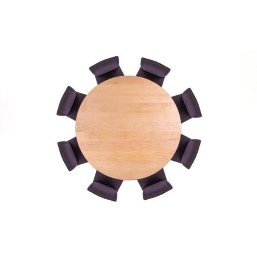 ふるさと納税 家具 テーブル 広島県 府中市 府中家具　Carving table　φ1200　レッドオーク ／ 無垢 テーブル 円形 ラウンドテーブル 木製 家具 ダイニングテ…_5