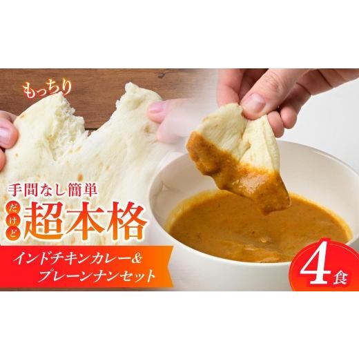 ふるさと納税 加工品等 埼玉県 所沢市 冷凍カレーナンセット インドチキンカレー 4食セット | カレー かれー ナン なん チキンカレー ちきんかれー インドカレ…