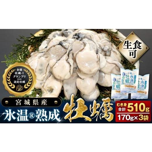 ふるさと納税 牡蠣 生牡蠣 宮城県 石巻市 宮城県産 かき 氷温熟成 牡蠣 生食用(冷凍)170g × 3袋 510g 生食 牡蠣むき身 小分け むき身 むき牡蠣 カキ オイス…