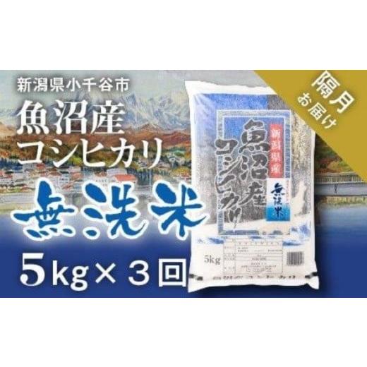 ふるさと納税 無洗米 新潟県 小千谷市 先行予約 魚沼産コシヒカリ 無洗米 定期便 5kg×3回 計15kg 令和8年産 隔月お届け 米太 | 2ヶ月に1回 新潟県産 こしひか…