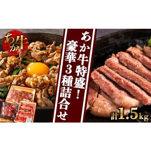 ふるさと納税 牛肉 サーロイン 熊本県 阿蘇市 大満足 あか牛いろんな部位をお届け サーロインステーキ&すき焼き&切り落とし 3種詰合せ あかうし ふるさと納…