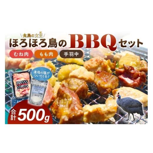 ふるさと納税 鶏肉 和歌山県 御坊市 ほろほろ鳥のBBQセット逢母の塩付(1〜2人前)