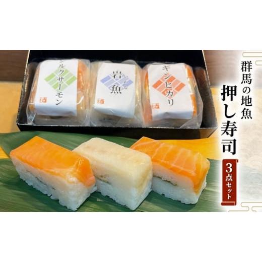 ふるさと納税 寿司 群馬県 東吾妻町  No.5819-0399 寿司 厳選された群馬の地魚押し寿司 3点セット 魚 さかなの画像